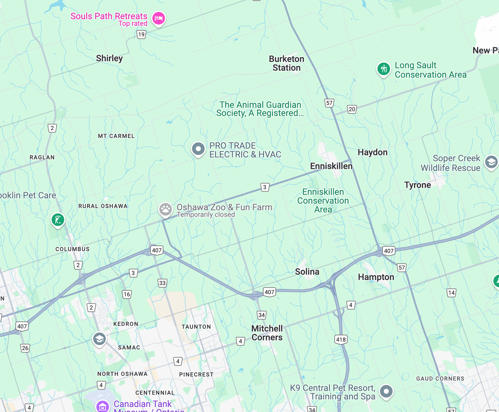 Map location of the grocery store